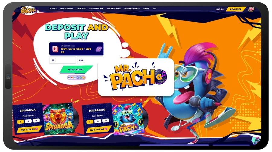 Bonus de bienvenue sur Mr. Pacho