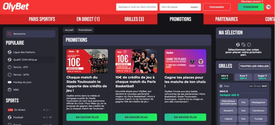 Programme fidélité du bookmaker hors ARJEL Olybet
